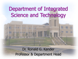 Integrated Science and Technology Program