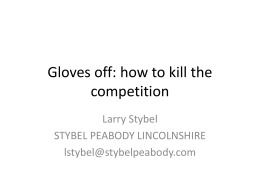 Gloves off: how to kill the competition