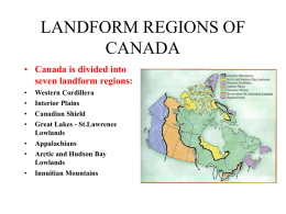 Landform Regions of Canada - ppt