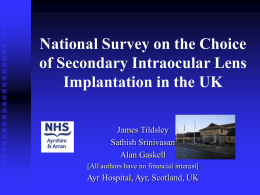 National survey on the choice of secondary lens