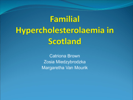 Familial Hypercholesterolaemia in Scotland