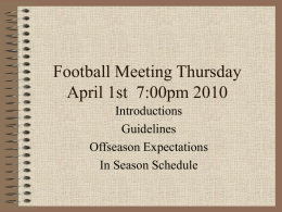 Football Meeting March 11 5:30 2009