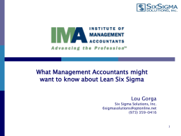 Lean Six Sigma and Supply Chain Management - Morris