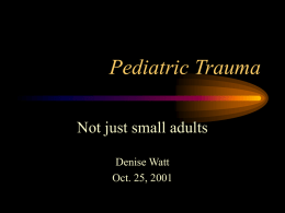 Pediatric Trauma - PEM Database Online