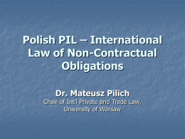 Polish PIL: Law applicable to natural persons