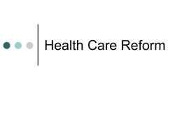 Health Care Reform - Masaryk University