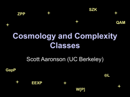 Cosmology and Complexity Classes