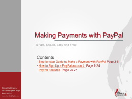 Making Payments with PayPal