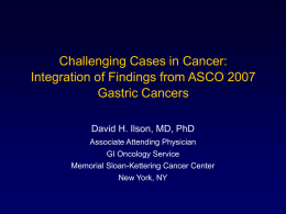 Challenging Cases in Gastric and Pancreatic Cancer