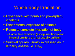 Whole Body Irradiation - University of Missouri School of