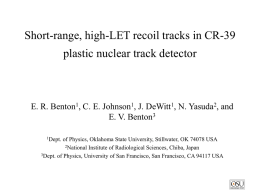 Short-range, high-LET recoil tracks in CR