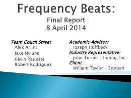 Frequency Beats: October Program Review