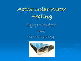 Active Solar Water Heating