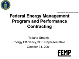 Office of Federal Energy Management Programs