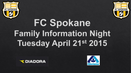 FC Spokane Family Information Night 2014