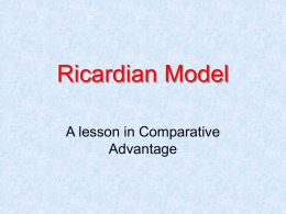 Ricardian Model - Dixie State University