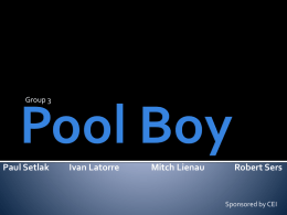 Pool Boy - UCF Department of EECS