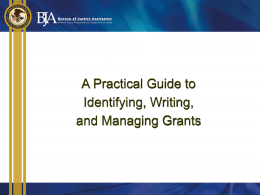 Public Safety Practitioner’s Guide to Identifying, Writing