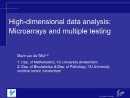 High-dimensional data analysis: Microarrays