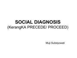 SOCIAL DIAGNOSIS (KerangKA PRECEDE/ PROCEED)