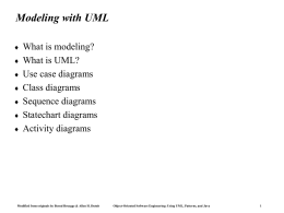 Lecture for Chapter 2, Modeling with UML