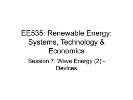 EE535: Renewable Energy: Systems, Technology & Economics