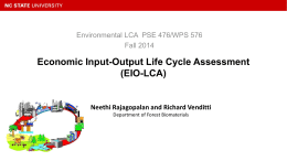 Input-Output Life Cycle Assessment