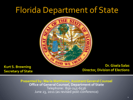 Voting Rights Act - Florida Department Of State