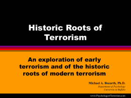 Terrorism: Historic Roots