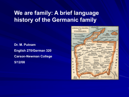 Powerpoint on History of Germanic Languages