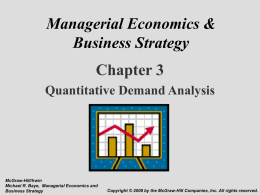 Managerial Economics & Business Strategy