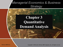 Managerial Economics & Business Strategy