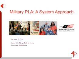 Military PLA: A System Approach