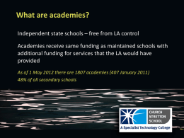What are academies?