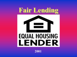 Fair Lending - BankersOnline