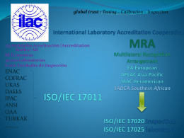 MRA Acuerdos Multilaterales de Reconocimiento EA APLAC IAAC