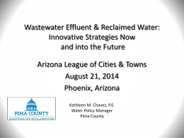 Wastewater Effluent & Reclaimed Water: Innovative