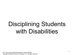 Legal Issues in Special Education