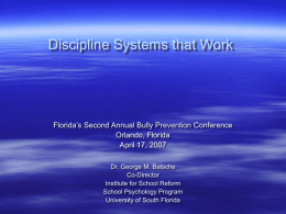 Discipline Systems that Work - Student Support Services