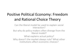 Freedom and Rational Choice Theory