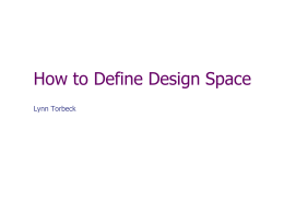 How to Define Design Space