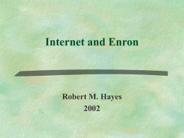 Internet and Enron - University of California, Los Angeles