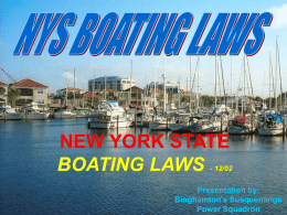 NYS Boating Laws - Morrisville State College