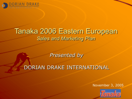 Tanaka 2006 Eastern European Sales and Marketing Plan