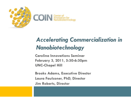 CoiN a center of innovation for nanobiotechnology