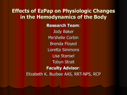Effects of EzPap on Physiologic Changes in the