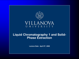 Liquid Chromatography - Villanova University