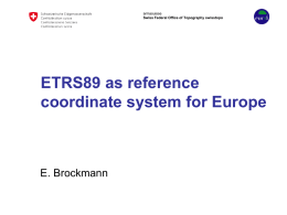ETRS89 as reference coordinate system for Europe