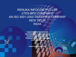 RENUKA INFOCOM PVT LTD - Accounting Outsourcing India