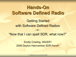 Hands-On Software Defined Radio